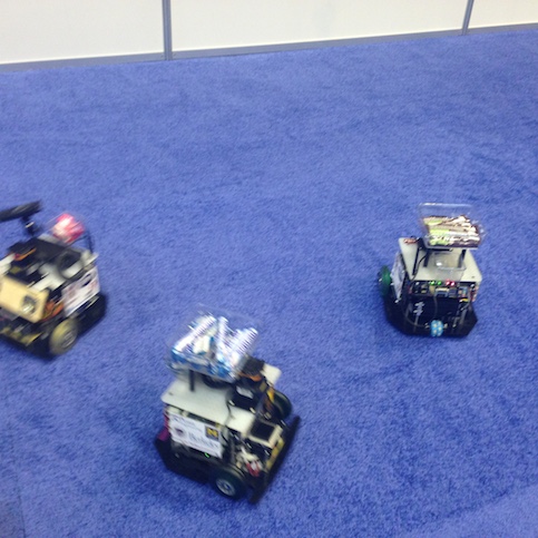 Scarab Robots in motion, making deliveries