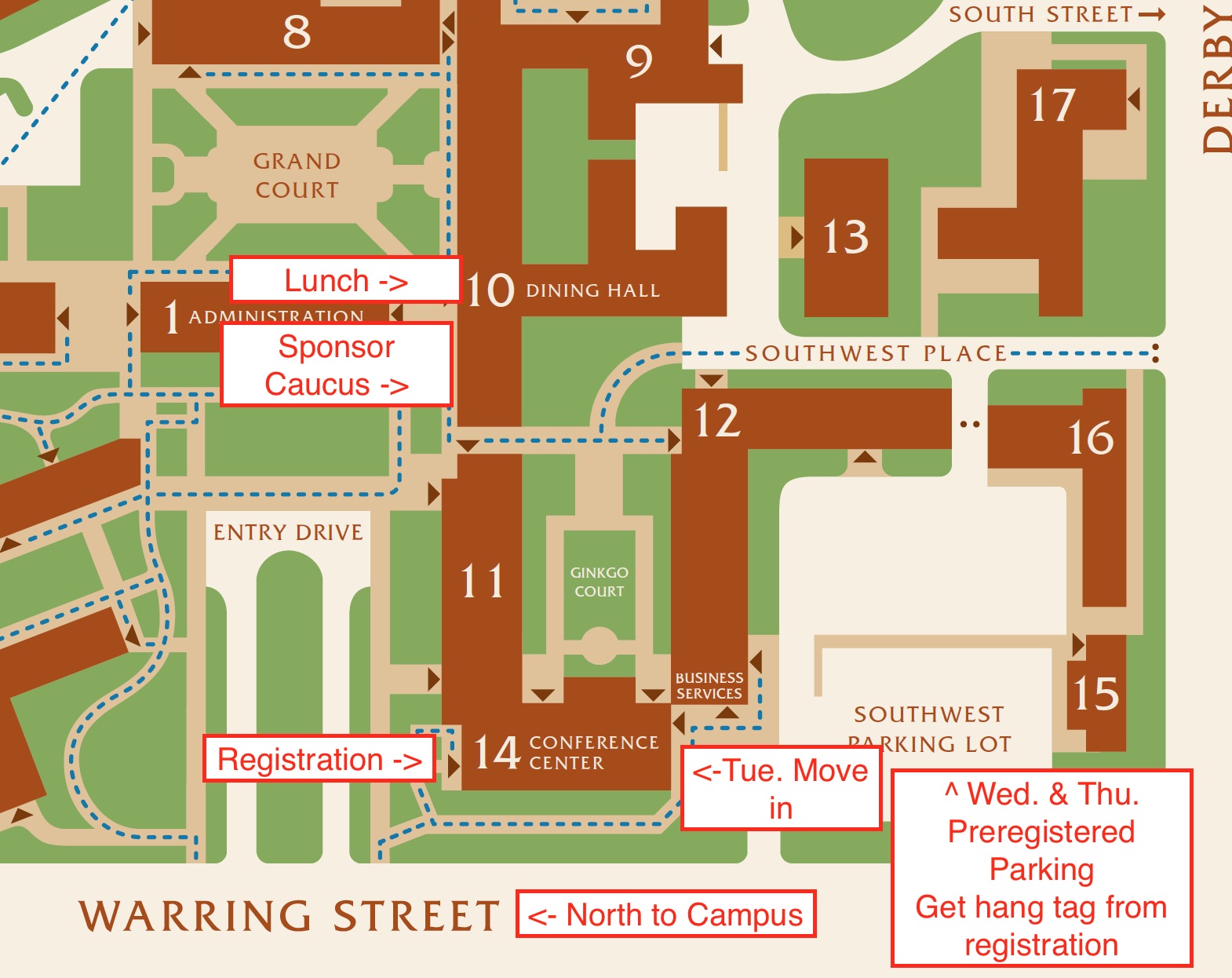 Map of Clark Kerr Campus