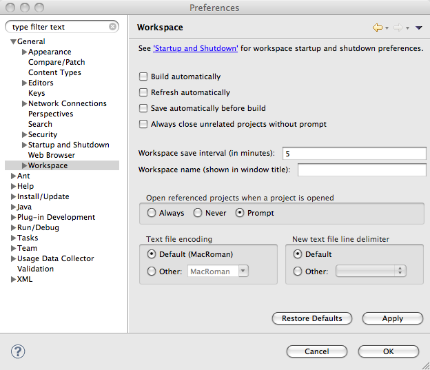 assign statement to new local variable eclipse mac