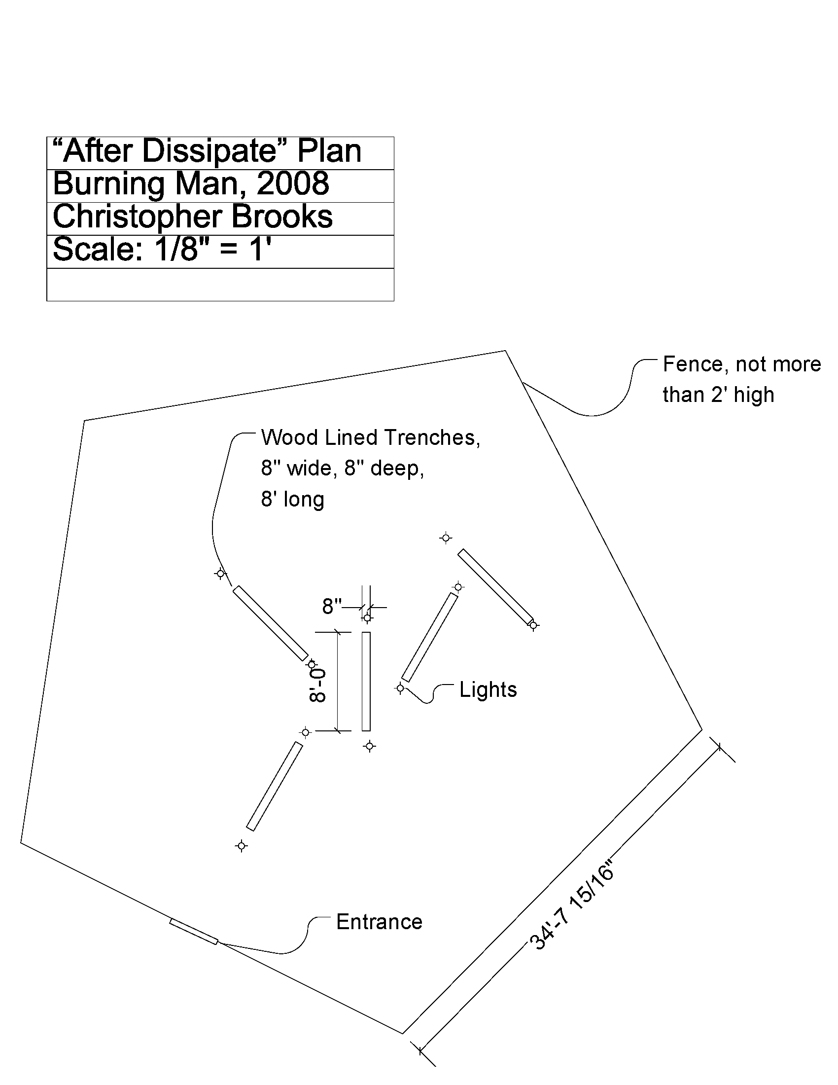 Proposed layout for 'After Dissipate'
